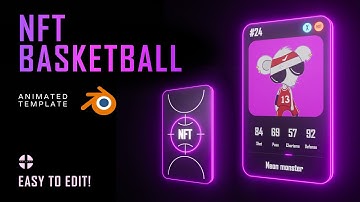 NFT Basketball card Blender template (Eevvee) (.blend file)