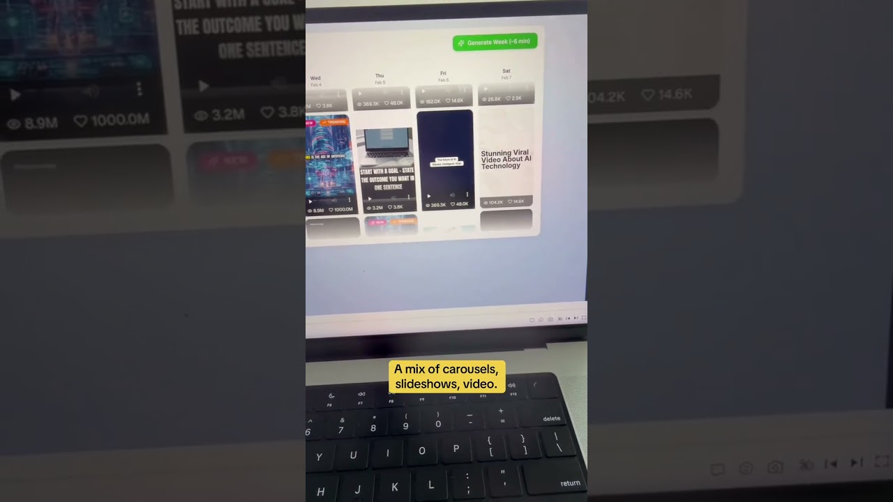 Check comments for the link 🔗 Make 1 week of content in a few minutes based on proven high-performi