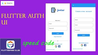 Welcome, Login, Signup Page - Flutter UI - Speed Code