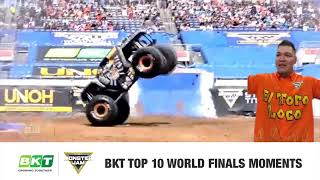 Tom Meents 2 Wheel Flip World Finals XXI | BKT Top 10 World Finals Moments | Monster Jam