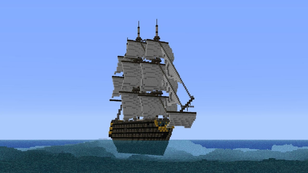 Как построить корабль в майнкрафте схема