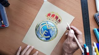 EASY WAY TO DRAW A REAL MADRID LOGO