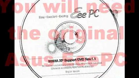 How to re-install Windows XP on your Asus EeePC using a USB pen drive