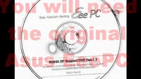 How to re-install Windows XP on your Asus EeePC using a USB pen drive