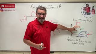 Statics: Exam 3 Review Problem 7, Friction Wedge Example