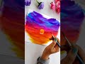 Watercolor sunset painting tutorial/heart/beach