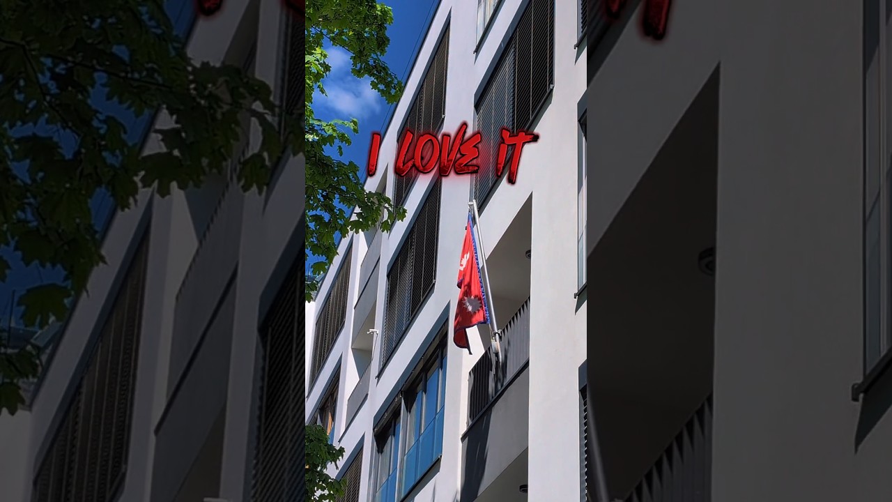 Nepali 🇳🇵 waving with pride @Nepal Embassy, Berlin, Germany 🇩🇪