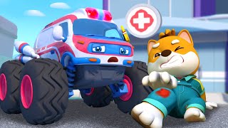 Five Monster Trucks Song, Cars for Kids, Car Cartoon, Kids Songs