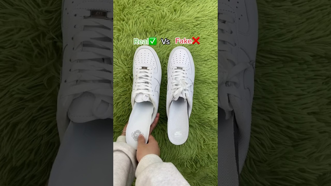 Nike Air Force 1 real vs fake review. How to spot fake Nike Air Force 1 all  white in 2021 