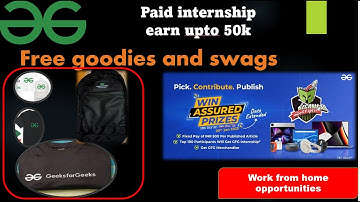 Free goodies & swags by GFG || internship | free paid courses |