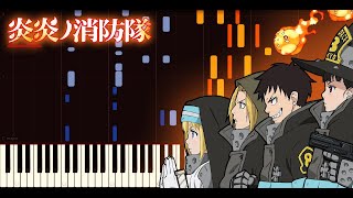 Fire Force season 2 OP - SPARK-AGAIN (Piano tutorial + SHEETS) \/\/ Synthesia