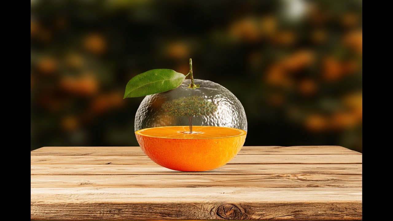 Photoshop Photo manipulation Video || Orange Glass Effect || Photoshop Art Transformation