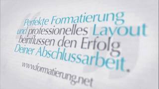 Formatierung Bachelorarbeit, formatieren Diplomarbeit, Layout Doktorarbeit, Dissertation, Word(http://www.formatierung.net - Formatierung.net bietet Studenten und Doktoranden: Formatierung einer Diplomarbeit, Bachelorarbeit, Dissertation. Formatierung ..., 2011-03-15T21:13:00.000Z)