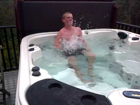 Hottub jet masturbation. 