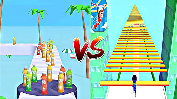 Roof Rails vs Juice Run amazing (android ios) All Level Gameplay