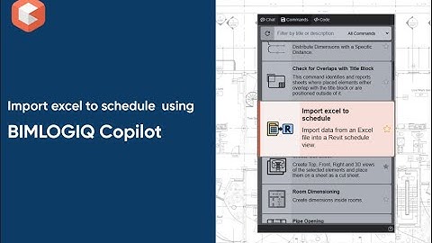 Import Excel to Revit Schedules