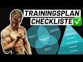 Wissenschaftliche TRAININGSPLAN-CHECKLISTE für optimalen Muskelaufbau (Volumen, Frequenz,...)