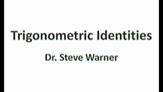 Trigonometric Identities - ACT and SAT Prep