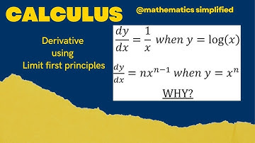 Calculus: How to derive Derivative by first principle of limits for log and exponential functions