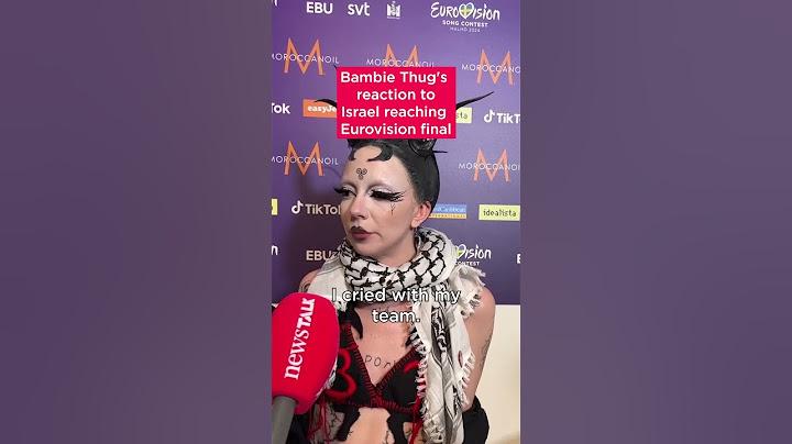 Bambie Thug's reaction to Israel qualifying for the Eurovision Grand Final