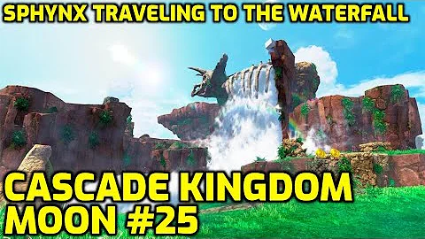 Watch the video about Super Mario Odyssey - Cascade Kingdom Moon #25 - Sphynx Traveling to the Waterfall