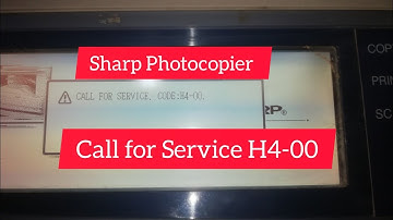 Sharp Call for Service H4-00 remove