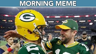 Today Sports - Packers Heroes Embrace | How would you caption this Morning Meme of Aaron R
