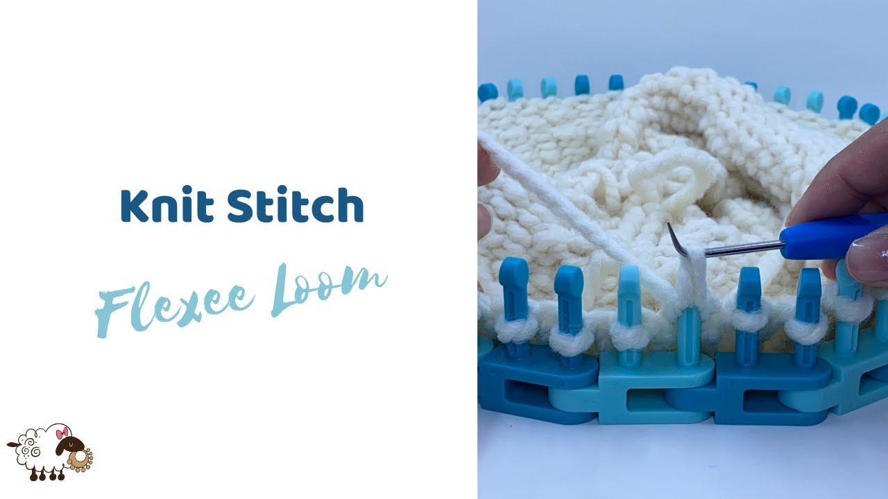 How to Loom Knit the Ewrap Knit Stitch on the Flexee Loom (Beginner) 