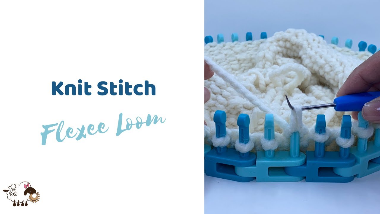 How to Loom Knit the U-Knit Stitch on Flexee Loom (Beginner) 