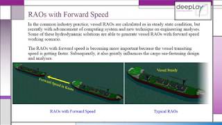 Motions Analyses with Forward Speed for Sea-fastening / Transportation Analyses
