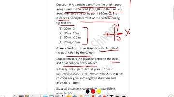 A particle starts from the origin, goes  along x- axis to the point (10m,0) and then returns  along