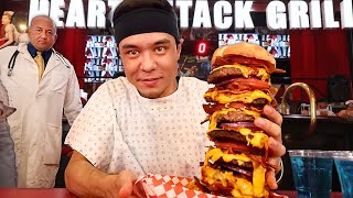 Real Man Eats A 20,000cal Burger In Record Time At Heart Attack Grill