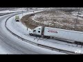 Cars and Trucks sliding on icy roads - Memphis - 2024 - Massive Southern Winter Storm - 4k