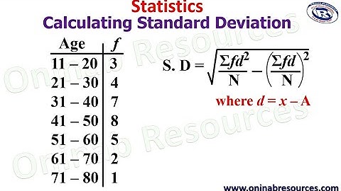 Statistics: Calculating Standard Deviation of a Grouped Data