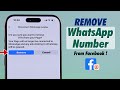How to Remove WhatsApp Number from Facebook Page [Unlink]