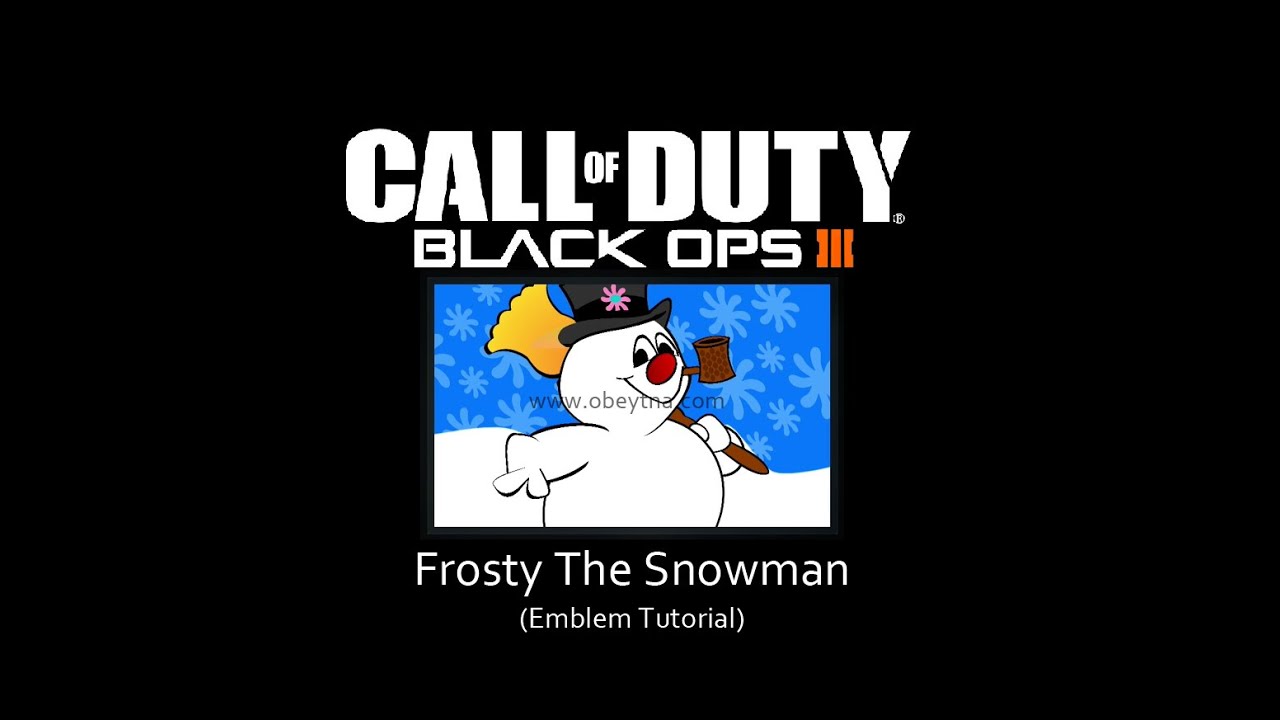 Snowman Ops Black Ops 3 Frosty The Snowman Emblem Tutorial - YouTube