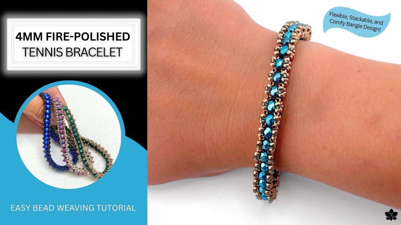 4mm Fire-Polished Beaded Tennis Bracelet Tutorial