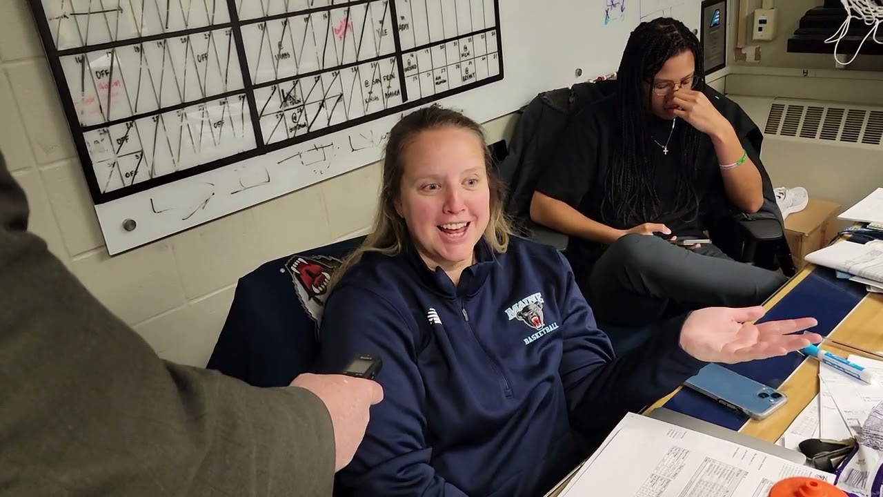 Maine head coach Amy Vachon postgame after a loss to Princeton on Friday 12/2/22