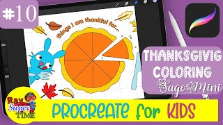 Thanksgiving Coloring with Sago Mini Tutorial Series for PROCREATE for Kids Episode 10 screenshot 5