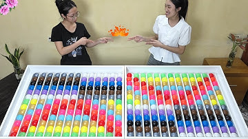 👫 Satisfying ASMR Gameplay | Two Players Sorting Color Balls 🔮