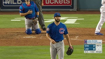 CHC@LAD: Arrieta pulls within one out of first no-no