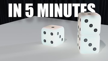 How to create a realistic dice in 5 Minute in Blender Tutorial