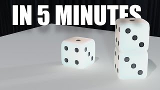 How to create a realistic dice in 5 Minute in Blender Tutorial