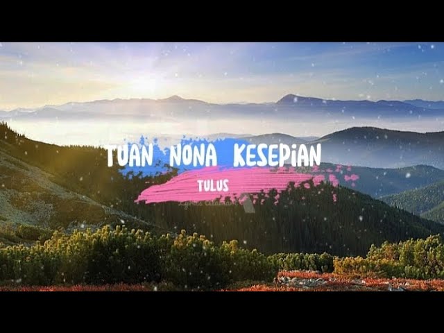 Tuan Nona Kesepian - Tulus (Lyrics/Lirik) @musiktulus class=