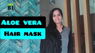 Aloe vera Hair Mask || Malayalam || Hair Fall Stop Challenge || Day 8