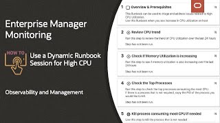 Enterprise Manager: How to use a Dynamic Runbook session for high CPU utilization
