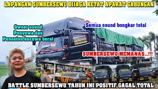 Sumbersewu memanas.! lapangan dijaga ketat aparat battle gagal total owner penyewa & penonton kecewa