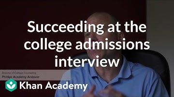 Succeeding at the college admissions interview