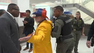 CJ Grisham confronted at Harris County Courthouse by Quanell X and Dr. Matthews