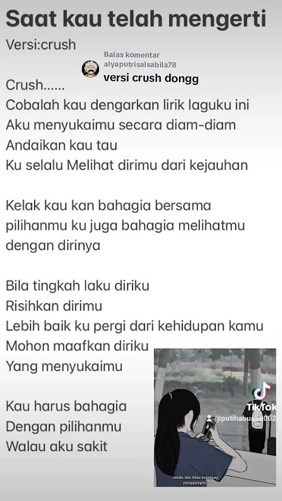 Saat kau telah mengerti Versi Crush